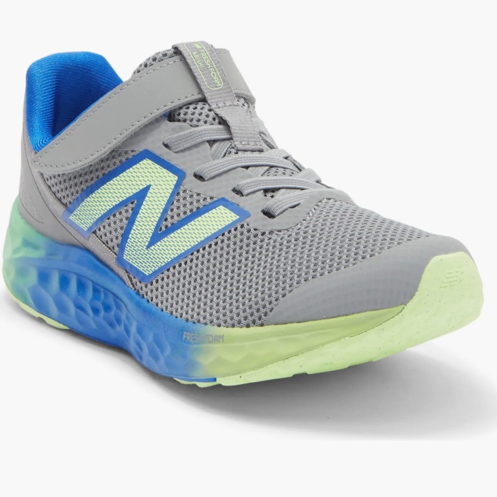 New Balance Kids' Gray and Blue Athletic Sneakers